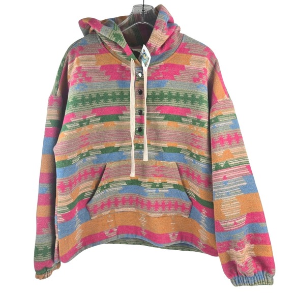 new in Tops - The Punchy Palomino Aztec Pink Hoodie Western Boho Chic Cowgirl Size L NWT